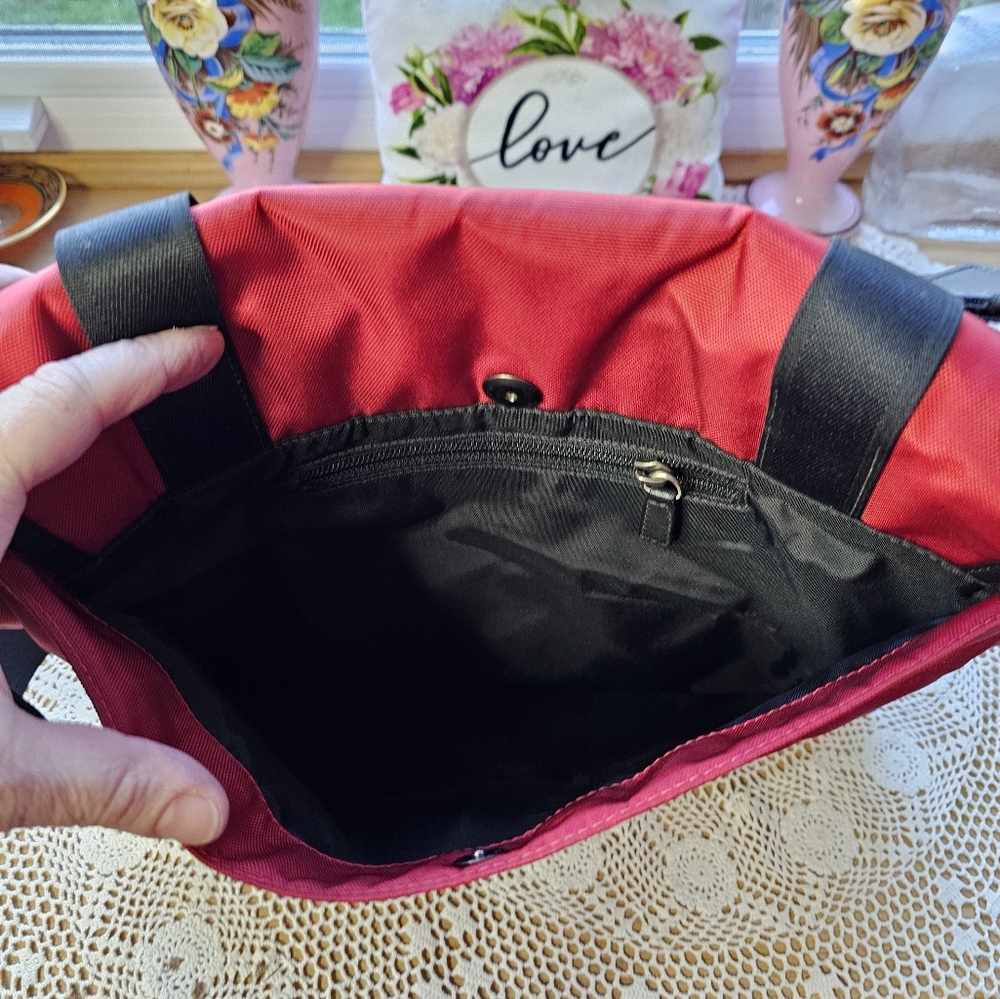 Mens/Women's Coach Messenger Bag, BURNT RED COLOR NYLON, Not Bright Red - Picture 8 of 16